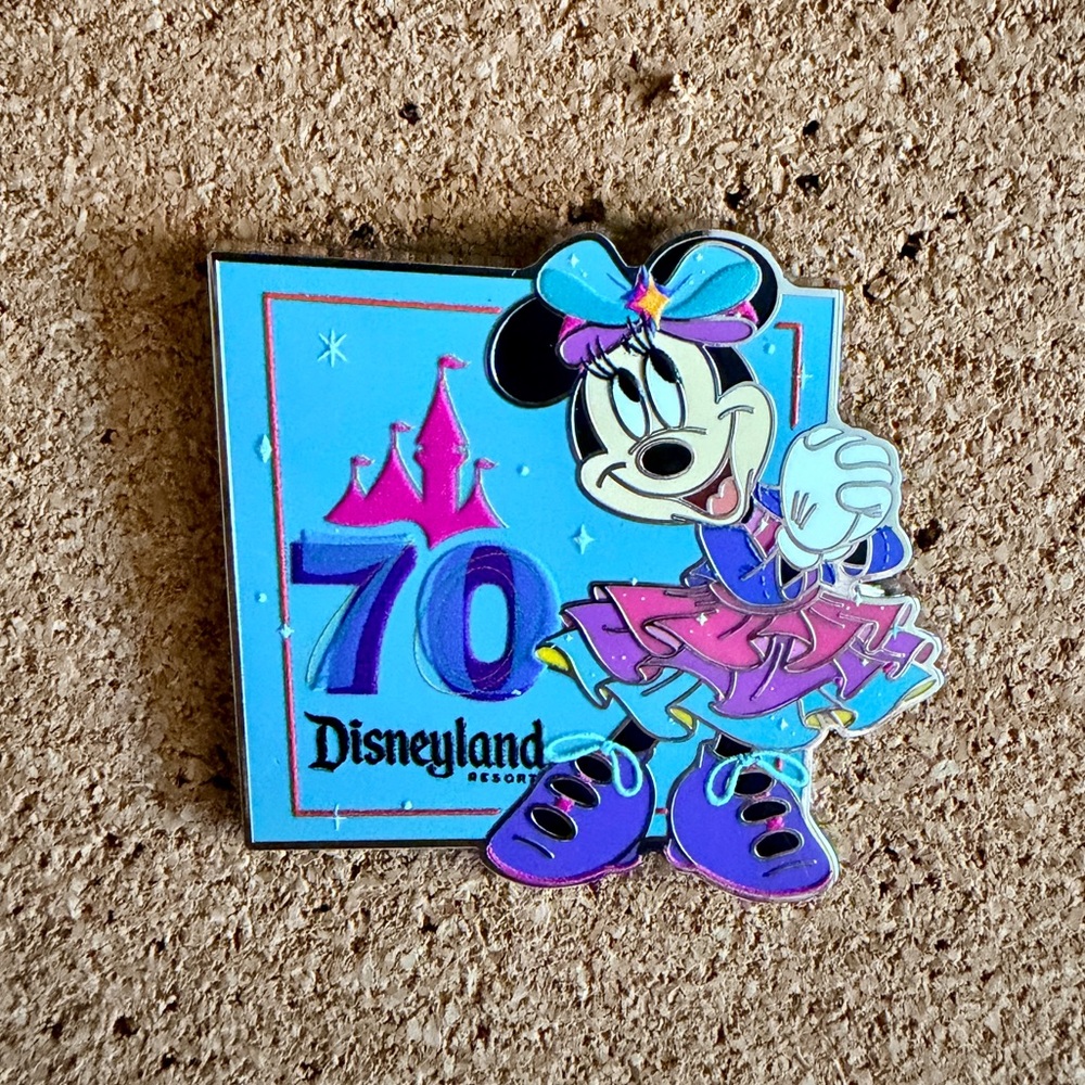 Disneyland 70th Anniversary Enamel Pin - Minnie Mouse